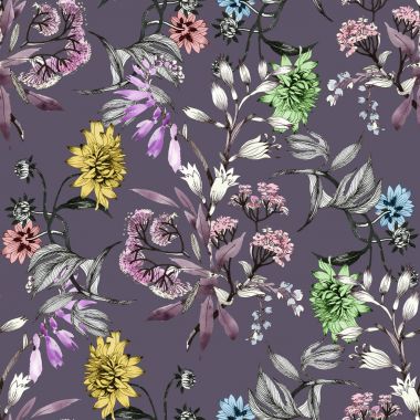 Çizilmiş yaz çiçekler teslim