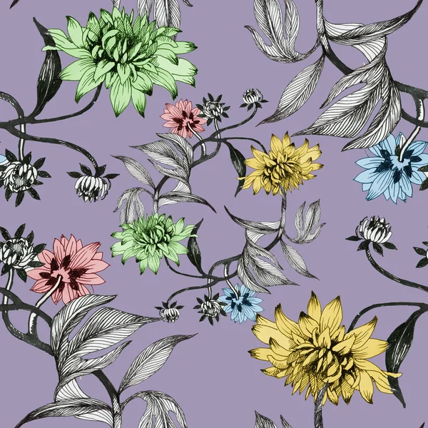 Çizilmiş yaz çiçekler teslim