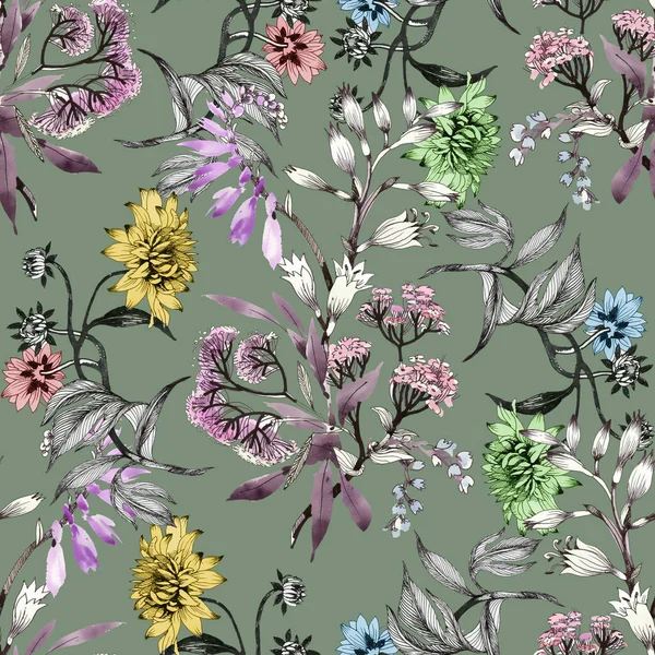 Çizilmiş yaz çiçekler teslim