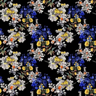 Çiçek ve meyveleri ile desen