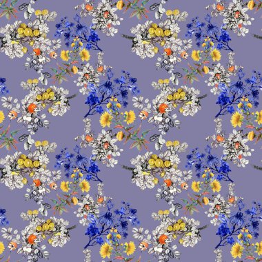 Çiçek ve meyveleri ile desen