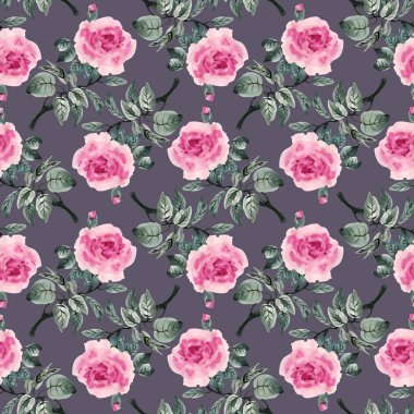 Kırmızı güllerle kusursuz desen 