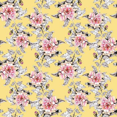 Güzel çiçekler ve yapraklar