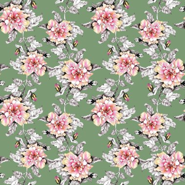 Güzel çiçekler ve yapraklar