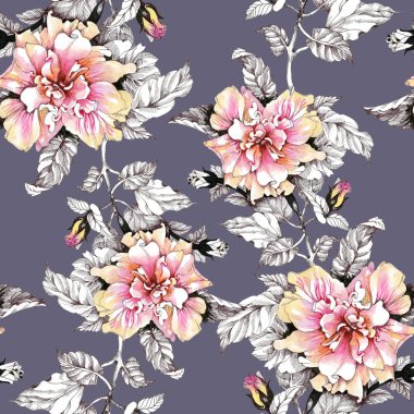 Güzel çiçekler ve yapraklar