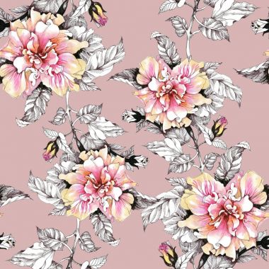 Güzel çiçekler ve yapraklar