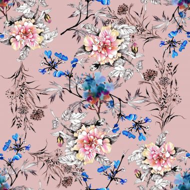 Güzel çiçekler ve yapraklar