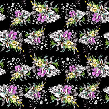 Suluboya Bahçe çiçek kırmızı gül illüstrasyon izole beyaz arka plan üzerinde.