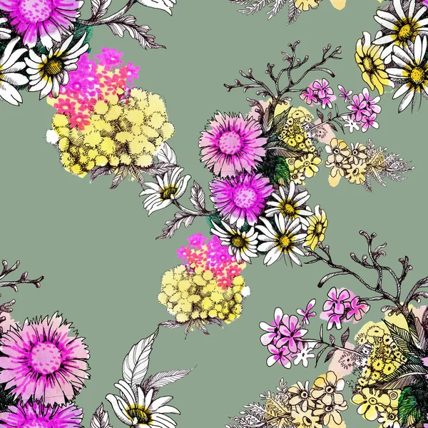 Vzorek Krásné Květy — Stock fotografie