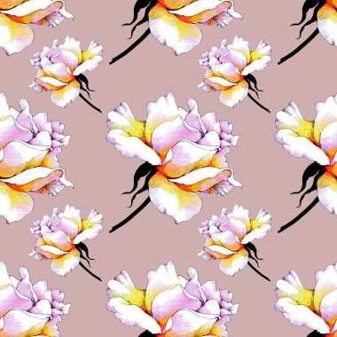 Şakayık çiçekli kusursuz desen. 