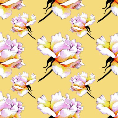 Şakayık çiçekli kusursuz desen. 