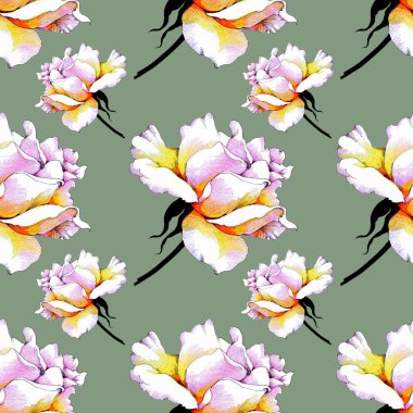 Şakayık çiçekli kusursuz desen. 