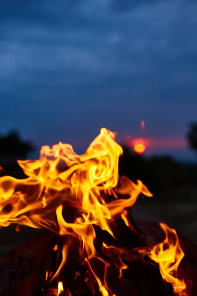 Fond de flammes de feu — Photo