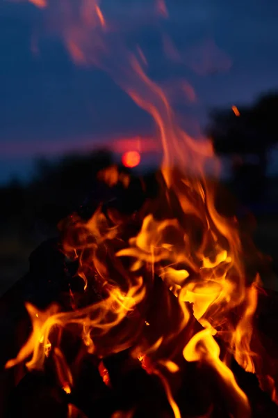 Fond de flammes de feu — Photo