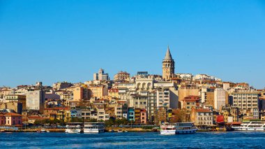 İstanbul, Türkiye'nin Orta Çağ Simgesel Yapı kule Beyoğlu İlçe tarihi mimarisi ve galata