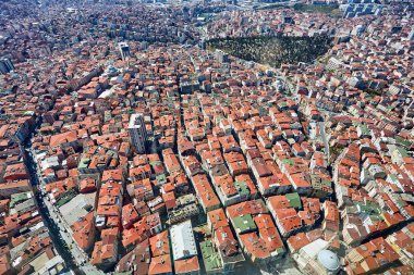 Istanbul çatı görünümü.