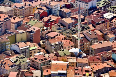 Istanbul çatı görünümü.