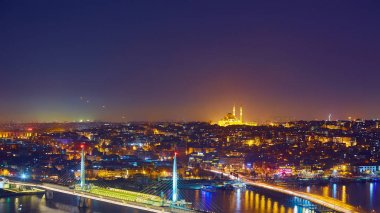 Istanbul 'un gece ışık
