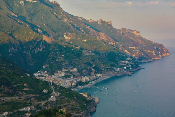 High angle view of Minori and Maiori, Amalfi coast, Italy — Stock Photo, Image