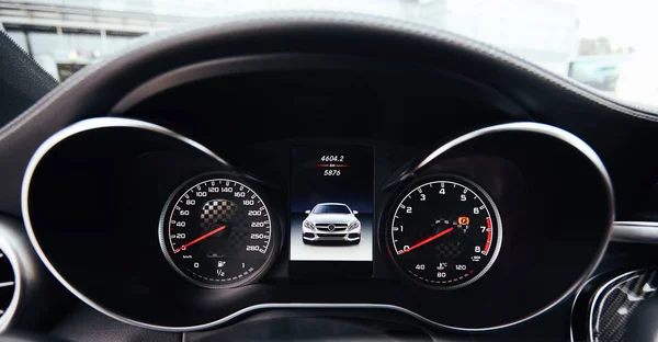 Close up modern car dashboard — Stock Photo, Image