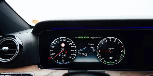 Close up modern car dashboard — Stock Photo, Image