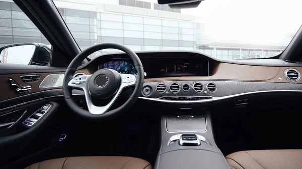 Luxe auto-interieur — Stockfoto