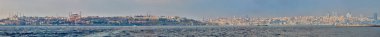 istanbul Panoraması ile Ayasofya sophia, mavi Camii ve Topkapı Sarayı-Türkiye