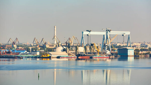 Industrial areas of the shipbuilding yard.