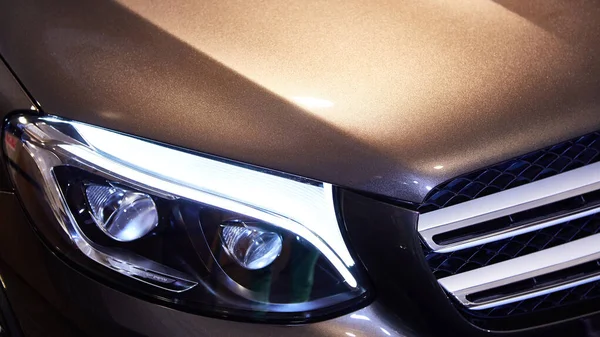 Close up headlights of car. Shallow dof. — Stock Photo, Image