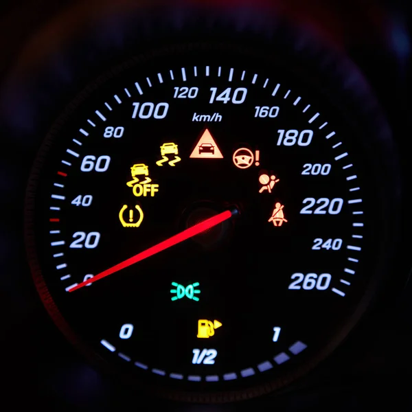 Close up of car dashboard on sports car — Stock Photo, Image