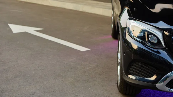 Close up headlights of car. Shallow dof. — Stock Photo, Image