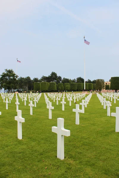 Longues-sur-Mer, Normandía, Francia, 29 de mayo de 2019: Cementerio militar estadounidense en Colleville —  Fotos de Stock