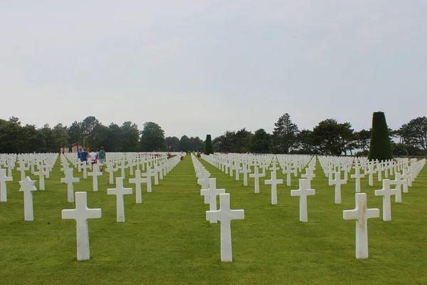 Longues-sur-Mer, Normandía, Francia, 29 de mayo de 2019: Cementerio militar estadounidense en Colleville —  Fotos de Stock