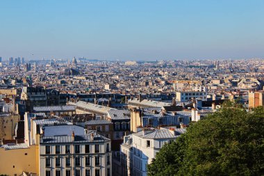 Fransa 'nın Butte Montmartre kentinden Paris' in hava manzarası