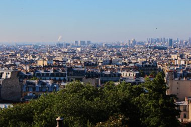 Fransa 'nın Butte Montmartre kentinden Paris' in hava manzarası