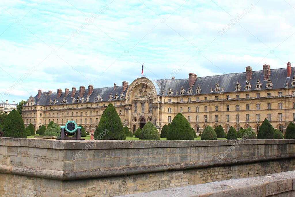 Palace des Invalides in Paris, France. Famous landmark.