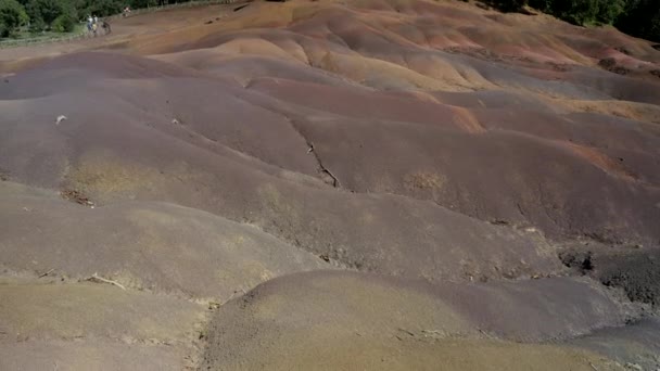 Tilt Mierda Tierra Los Siete Colores Mauricio — Vídeo de stock