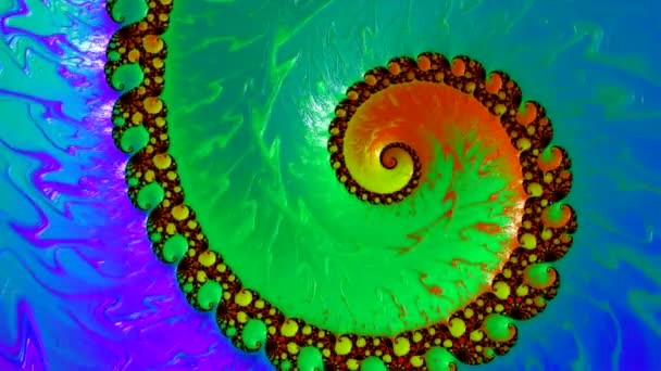 Néon arc-en-ciel couleur changeante abstraite spirale ornement fractal 