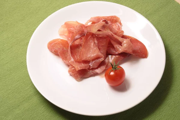 Rohschinken salted and smoked ham — Stock Photo, Image