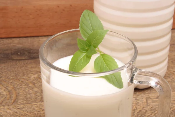 A glass of yogurt — Stock Photo, Image