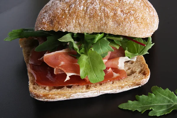 Prosciutto sandwich hamon ciabatta — Foto Stock