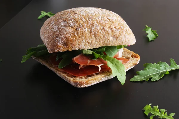 Prosciutto sandwich hamon ciabatta — Foto Stock