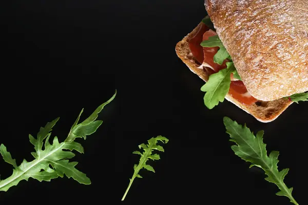 Prosciutto sandwich hamon ciabatta — Foto Stock