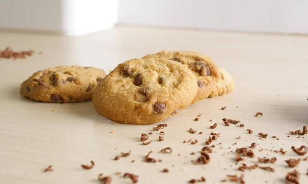 Cookies Chocolate Grated Chocolate — Stock Photo, Image