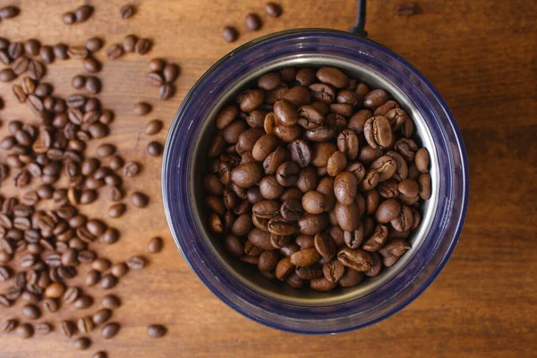 Coffee Beans Electric Coffee Grinder — Stock Photo, Image