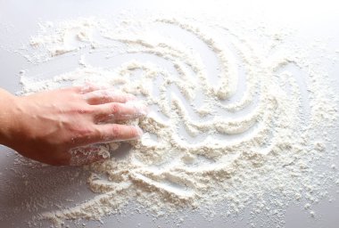 un el hafif bir arka plan üzerinde