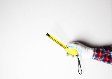 Sarı şerit şerit eldiven.