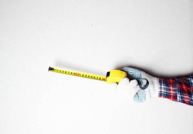 Sarı şerit şerit eldiven.