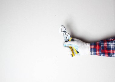 Sarı bina eldiveni.