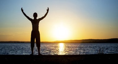 Adam vücut siluet afiş